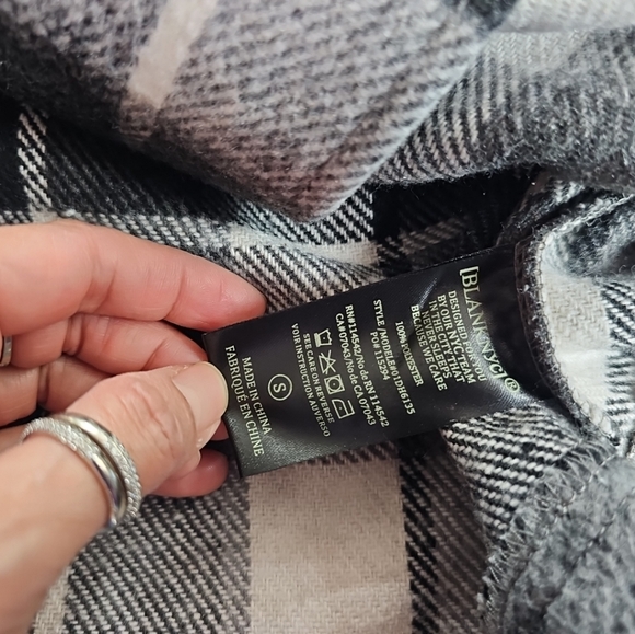 Nwt BlankNYC Plaid Long Shacket Shirt Jacket Size S - Picture 7 of 8